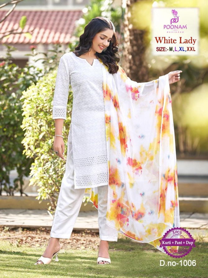 White Lady By Poonam Cotton Readymade Suits Catalog